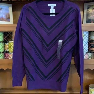 Women’s Sweater Liz Claiborne purple and black